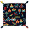 Amusement Park Pattern Dice Tray PU Leather Dice Rolling Tray Folding Dice Holder for Dice Games, Like RPG, DND and Other Table Games view 2