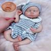 Abenduot 13Inch Full Body Silicone Baby Doll Can Open Mouth Handmade Realistic Newborn Baby Boy Dolls Anatomically Correct view 1