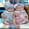 Abenduot 13Inch Full Body Silicone Baby Doll Can Open Mouth Handmade Realistic Newborn Baby Boy Dolls Anatomically Correct view 3