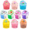 10 Pack Cloud Slime Kit with Blue Cake Fruits Animals, and Pink Games Charms, Scented Valentine Day Butter Slime Supplies for Girls and Boys, Stress Relief Toy for Kids, Education Birthday Party Favor view 1