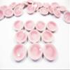10x22mm Pink Round Plate Dish Dollhouse Miniature Ceramic Kitchenware Supply 16796 view 2