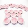 10x22mm Pink Round Plate Dish Dollhouse Miniature Ceramic Kitchenware Supply 16796 view 3