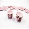 10x22mm Pink Round Plate Dish Dollhouse Miniature Ceramic Kitchenware Supply 16796 view 4