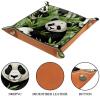 Animal Panda Leaves Dice Tray PU Leather Dice Rolling Tray Folding Dice Holder for Dice Games, Like RPG, DND and Other Table Games view 3