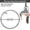 PRIOR FITNESS Mini Lyra Hoop Set, 17 Inch Small Aerial Hoop Kit, Circus Aerial Equipment, Stainless Steel Yoga for Home Fitness view 3