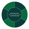IKULE 24 inch Round Poker Mat for Texas Holdem Portable Poker Table Top with Art Deco Layout Print Smooth Surface Players Game for Games Everywhere view 1
