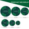 IKULE 24 inch Round Poker Mat for Texas Holdem Portable Poker Table Top with Art Deco Layout Print Smooth Surface Players Game for Games Everywhere view 2