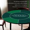 IKULE 24 inch Round Poker Mat for Texas Holdem Portable Poker Table Top with Art Deco Layout Print Smooth Surface Players Game for Games Everywhere view 4