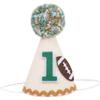 1st Birthday Football Party Hat - Boys 1st Birthday Decorations, Sports Themed Baby Shower Party Decor view 1