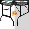 Vilobos Upgraded 8 Player Poker Table for Blackjack Card Game, Foldable Texas Hold'em Table, Portable Casino Table for Game Room with Stainless Steel Cup Holder, Padded Rails, Green Felt Surface view 3