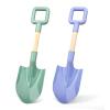 16" Wood Beach Sand Shovel Toys for Kids Adults, Heavy Duty Gardening Tools, Sturdy Spades for Sandbox Table, ABS Plastic Scoop for Sand Snow Shoveling Digging, Backyard Summer Winter Fun 2 Pack view 1