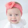 JIAHANG Baby Girls Top Flower Headwrap Stretchy Silky Headbands Set 6Pcs for Infant Toddlers (Chiffon Flower 6pcs) view 4