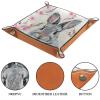 Bunny Cherry Flowers Dice Tray PU Leather Dice Rolling Tray Folding Dice Holder for Dice Games, Like RPG, DND and Other Table Games view 3
