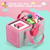 Portable Carrying Case Compatible with Toniebox Starter Set and Tonies Figurines,Travel Felt Cloth Musical Toy Folding Bag for Toniebox Accessories (Dark Pink) view 2