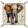 Elephant Dice Tray PU Leather Dice Rolling Tray Folding Dice Holder for Dice Games, Like RPG, DND and Other Table Games view 2