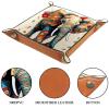 Elephant Dice Tray PU Leather Dice Rolling Tray Folding Dice Holder for Dice Games, Like RPG, DND and Other Table Games view 3