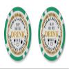 TigerTail Sports Enjoy One Free Drink On Us Personalized Poker Chips (Green Chips) view 1