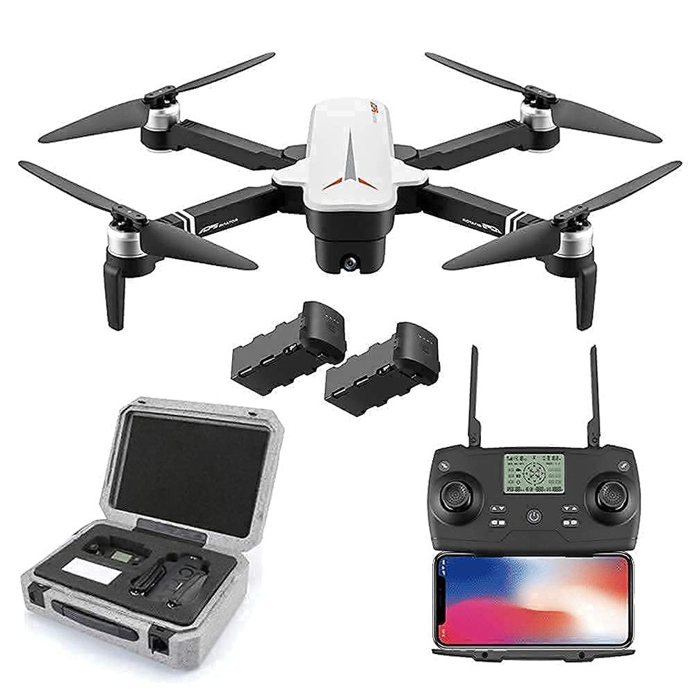 5G Wifi Fpv Drone, Foldable Gps Drones For Adults, With 4K Hd Esc Camera, 120 Super Wide Angle Rc Drone Quadcopter With 2 Modular Batteries And Highlight Led Lights (White) (White)