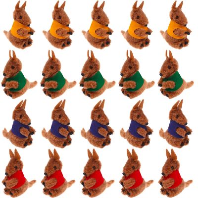 20pcs Kangaroo Clip Buddy Stuffed Animal Pencil Toppers & Prizes - Fuzzy Hugger Animal Plush Pencil Clips