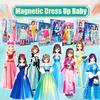 Daniel Axel Magnetic Dress Up Paper Doll,Magnet Princess Dress Up Dolls for Girls Ages 4-7,Travel Activities Road Trip Car Ride Interactive Learning Created Imagine Set Birthday Gift view 2