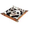 Animals Panda Dice Tray PU Leather Dice Rolling Tray Folding Dice Holder for Dice Games, Like RPG, DND and Other Table Games view 1