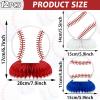 12PCS Baseball Birthday Party Decorations Baseball Honeycomb Centerpieces Sports Themed Party Decorations Baseball Table Topper Baseball Centerpieces for Table Sport Birthday Baby Shower Supplies view 2