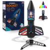 Eieymct Rocket Launcher for Kids - Self-Launching 200 ft Motorized Outdoor Electric Play Toy, High Flying Kids' Play Air Rocket with Launch Set, Birthday Toys Gifts for Boys 8-12, Rocket Pattern view 1