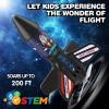 Eieymct Rocket Launcher for Kids - Self-Launching 200 ft Motorized Outdoor Electric Play Toy, High Flying Kids' Play Air Rocket with Launch Set, Birthday Toys Gifts for Boys 8-12, Rocket Pattern view 2