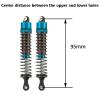 1/10 RC Oil Leakproof Shocks,2Pcs Adjustable Oil Filled Shocks 52mm-120mm for 1/10 RC Buggy Truggy On Road Touring Drift Cars Monster Trucks Upgrade Parts (2pcs 95mm blue) view 2