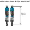 1/10 RC Cars Oil Leakproof Shocks,2Pcs Adjustable Oil Filled Shocks 52mm-120mm for 1/10 RC Buggy Truggy On Road Touring Drift Cars Monster Trucks Upgrade Parts (2pcs 75mm blue) view 2