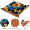 Butterfly Sunflowers Dice Tray PU Leather Dice Rolling Tray Folding Dice Holder for Dice Games, Like RPG, DND and Other Table Games view 3