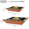 Butterfly Sunflowers Dice Tray PU Leather Dice Rolling Tray Folding Dice Holder for Dice Games, Like RPG, DND and Other Table Games view 4