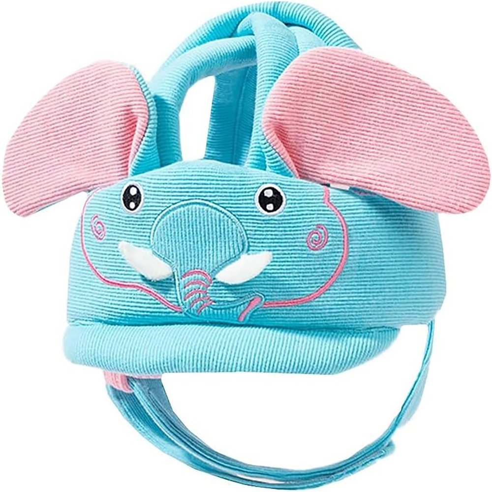 CQBXRD Baby Head Guard Backpack, Soft Baby Safety Protective Cap, Toddler Adjustable Safety Helmet, Cute Shape, Anti-Fall Anti-Collision Headguard Hats (Blue)