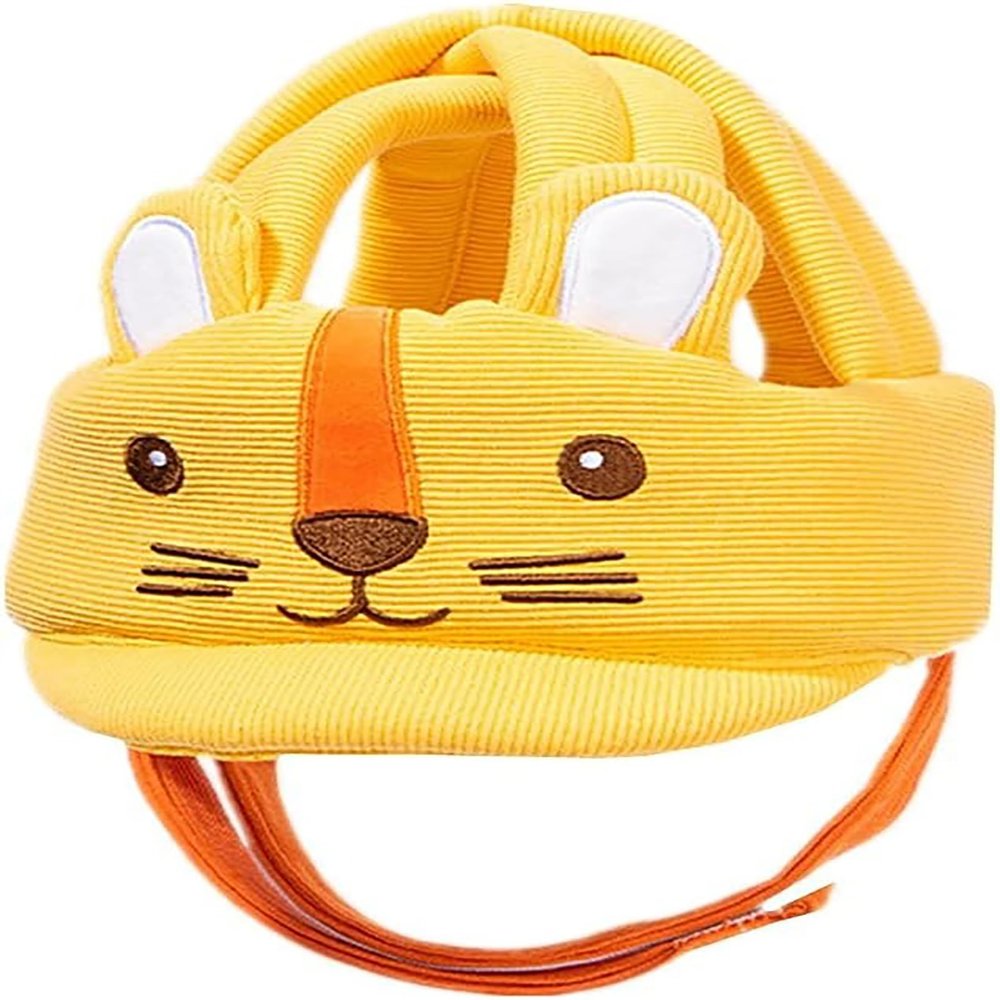 CQBXRD Baby Head Guard Backpack, Soft Baby Safety Protective Cap, Toddler Adjustable Safety Helmet, Cute Shape, Anti-Fall Anti-Collision Headguard Hats (Yellow)