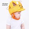 CQBXRD Baby Head Guard Backpack, Soft Baby Safety Protective Cap, Toddler Adjustable Safety Helmet, Cute Shape, Anti-Fall Anti-Collision Headguard Hats (Yellow) view 3