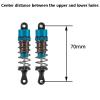 1/10 RC Cars Oil Leakproof Shocks,2Pcs Adjustable Oil Filled Shocks 52mm-120mm for 1/10 RC Buggy Truggy On Road Touring Drift Cars Monster Trucks Upgrade Parts (2pcs 70mm blue) view 2