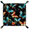 Tropical Butterflies Dice Tray PU Leather Dice Rolling Tray Folding Dice Holder for Dice Games, Like RPG, DND and Other Table Games view 2