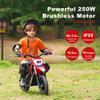 Blissskip Electric Dirt Bike for Boys Girls Ages 3-8, 250W High Racing Competition Grade Motorcycle, Up to 15.5MPH 3 Speed Settings Balance Bike, 12IN Off-Road Tires & Advanced Shock Absorption, Red view 3