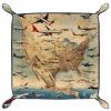 Airlines Fleet Map Dice Tray PU Leather Dice Rolling Tray Folding Dice Holder for Dice Games, Like RPG, DND and Other Table Games view 2