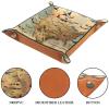Airlines Fleet Map Dice Tray PU Leather Dice Rolling Tray Folding Dice Holder for Dice Games, Like RPG, DND and Other Table Games view 3