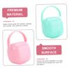 2pcs Portable Pacifier Storage to Clean Lidded Soother Box Pacifier Holder for Care Pp Material Travel-Friendly Design Pink and Green view 4