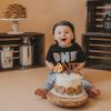 CANTLY Cookies One Cake Topper - Cookies First Birthday Party Cake Decoration Topper, Sweet Cookie Theme 1st Birthday Cake Topper, Cookie Sign Baby Shower Anniversary Party Cake Smash Photo Props view 3