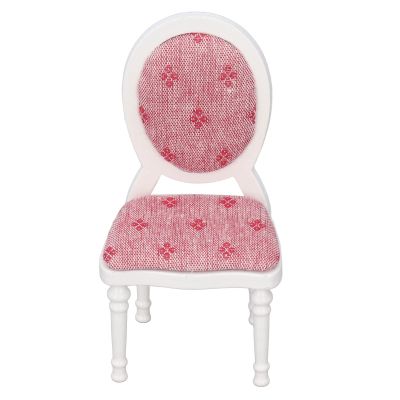 1:12 Retro Dollhouse Chair, White Mini Couch, Simulation Wooden Miniature Chair Furniture, High Back Chair, Dollhouse Furniture Ornaments for Decoration Ornament