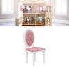 1:12 Retro Dollhouse Chair, White Mini Couch, Simulation Wooden Miniature Chair Furniture, High Back Chair, Dollhouse Furniture Ornaments for Decoration Ornament view 2