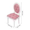 1:12 Retro Dollhouse Chair, White Mini Couch, Simulation Wooden Miniature Chair Furniture, High Back Chair, Dollhouse Furniture Ornaments for Decoration Ornament view 3