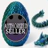 3D Printed Dragon with Surprise Egg,Surprise Dinosaur Eggs Fidget Toys for Kids, Birthdays, Halloween Christmas Decorations Gifts Indoor Outdoor for Girls Boys (Green) view 2