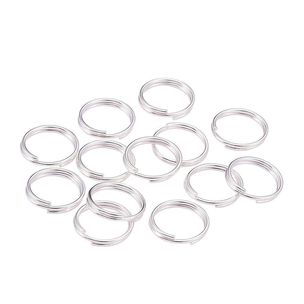 10pcs Double Open Split Jump Rings Connector Loop Findings for Jewellery Making Craft (20mm, Silver)