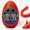 3D Printed Dragon with Surprise Egg,Surprise Dinosaur Eggs Fidget Toys for Kids, Birthdays, Halloween Christmas Decorations Gifts Indoor Outdoor for Girls Boys (Red) view 2