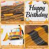 100 Pcs Construction Birthday Party Supplies - Construction Themed Plates and Napkins Forks Set, Disposable Dump Truck Tableware for Boys Kids Birthday Party Decorations Favors, Serve 25 Guests view 4