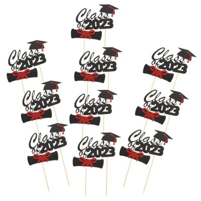 KOMBIUDA Happy Graduation Cake Decor Number Cake Topper Graduation Cupcake Supplies 2023